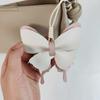 PU Leather Butterfly Bag Pendant Color Contrast Car Key Chains Creative Butterfly Lanyard  Couple