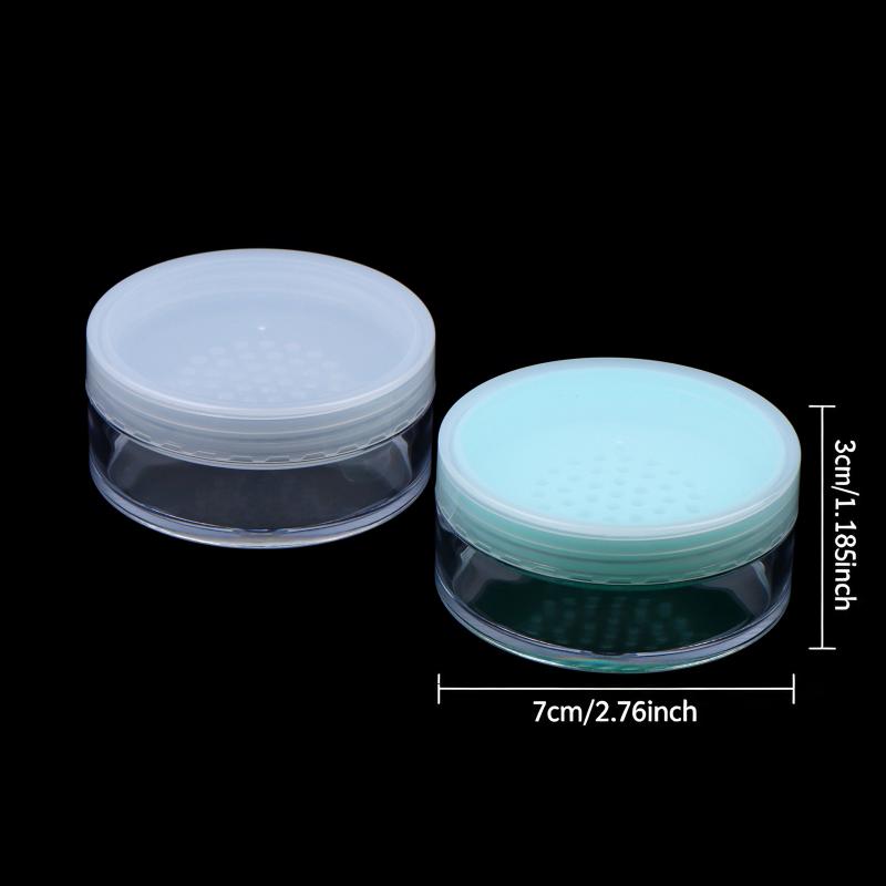 1Pcs 15G Empty Cosmetic Container Makeup Compact Portable Loose Powder Box Plastic Loose Powder Jar With Sifter