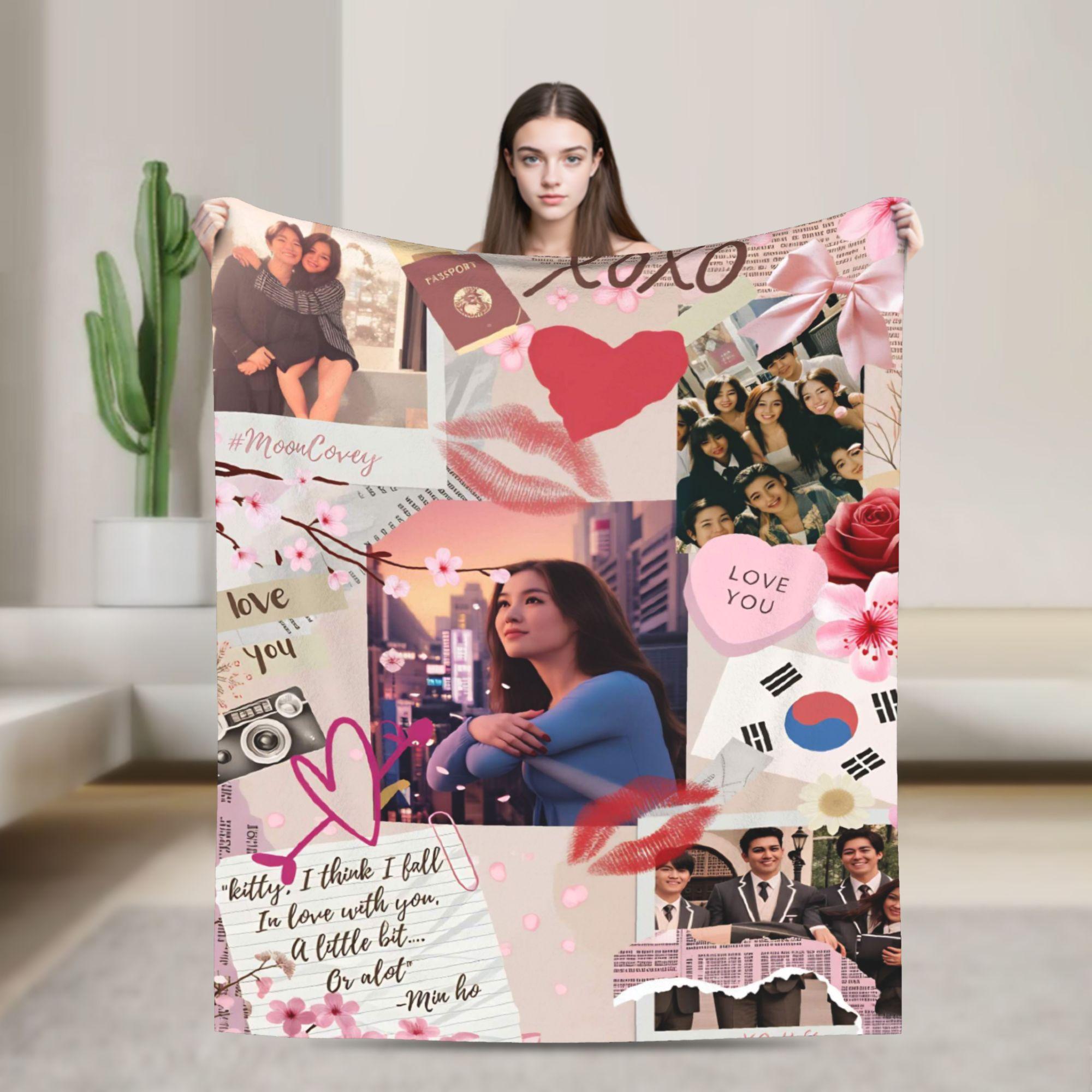 Happy Adults Toys Unisex Xo Kitty Poster Blankets Adults Flannel Bedding Throws For Bedroom Super Soft Custom Quality Bedspread Gift