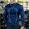 Summer Men's Fitness Training Breathable Short-Sleeve Quick-Dry Shirt Men's Fashionable Long-Sleeve T-Shirt