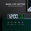 Large Screen Luminous Desktop Timer Temperature Display Alarm Clock with Music