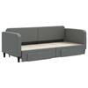 VidaXL Daybed with Trundle and Drawers Dark Grey 80x200 Cm Fabric 3196848