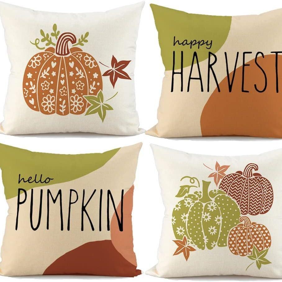 New Thanksgiving Holiday Print Pillow Pillow Sofa Bedside Home Pillow Case Waist Cushion Cover