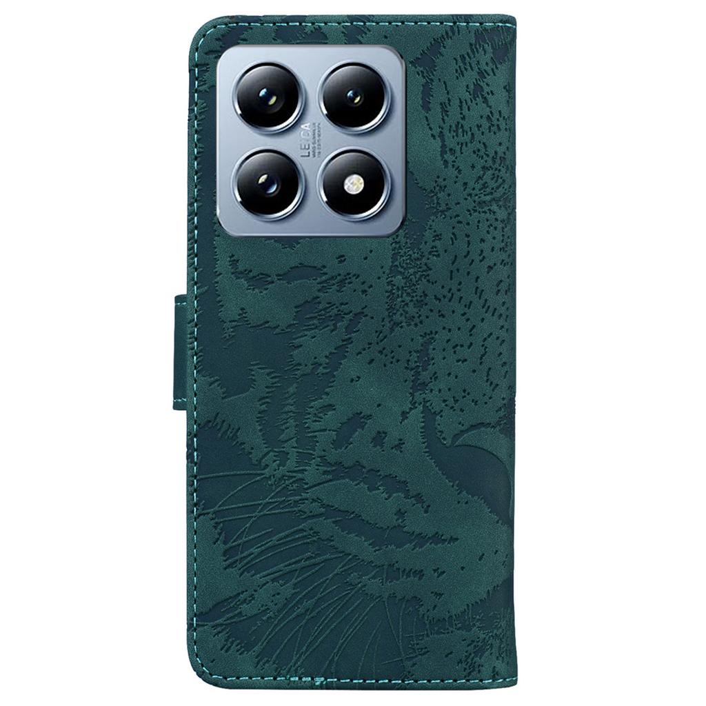 For Xiaomi 14T Pro Case Tiger Imprint Leather Wallet Phone Cover