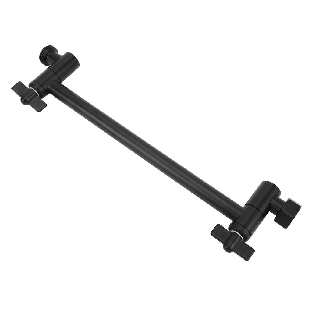 Shower Head Extension Arm Stainless Steel Adjustable Leakage Proof Shower Head Extender Bar for Home Bathroom Black