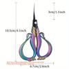 [1pc Vintage Steel Scissors] Vintage Style Scissors - 1pc Durable Steel Mini Sewing Cutter with Elegant Metallic Handles | Perfect for Embroidery
