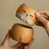 150ML Cartoon Hand-painted Wooden Fish Cat Teacup Luxury Tea Bowl Cup for Tea Fragrance Cup Jianzhan Master Cups Drinkware Craft