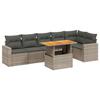 VidaXL Garden Lounge Set with Cushions 7 Pcs, Patio Sofas, Patio Furniture Set, Outdoor Furniture, Grey 3271326