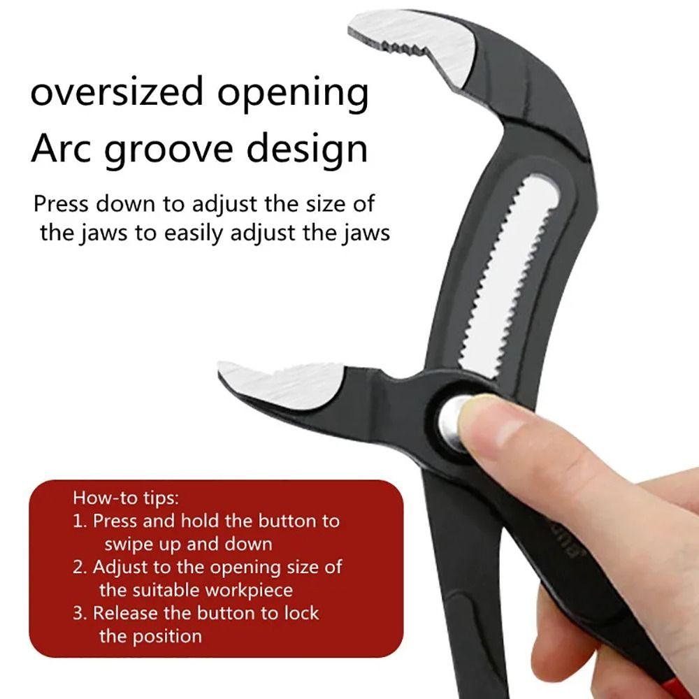 1 buc. Clește pentru țeavă de apă cu deschidere mare, instalator, instalații sanitare, clește pompă de apă, clește durabil cu clemă