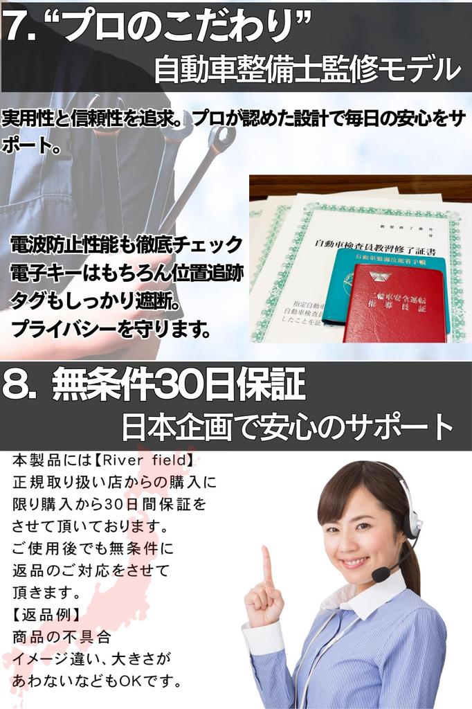 KBrhino Warranty Valuables Relay Attack Prevention Key Signal Credit Smart Closing Gift [Mechanic-Supervised & Included] Radio-Blocking Organizer,