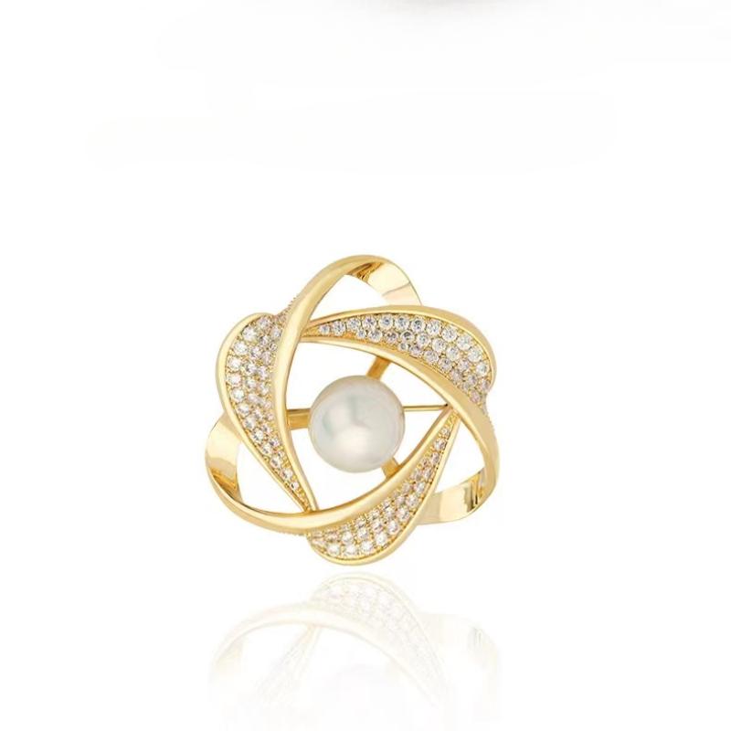 Rhinestone Pearl Fashion Jewelry Scarf Ring Women Scarf Buckle Shawl Clip Korean Style Brooch Pins