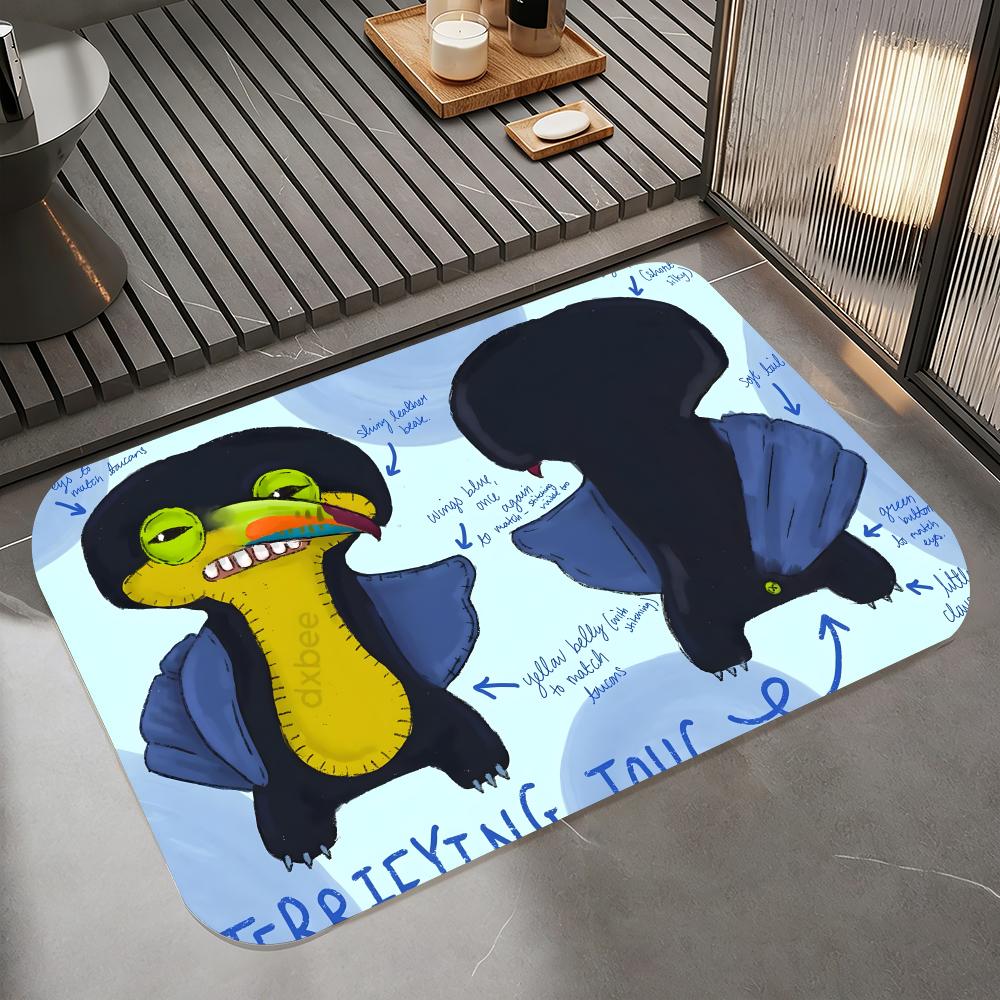 

Anime F-fuggler Floor Mat Diatomite Bath Mat, Quick Dry Absorbent Non-Slip Door Mat 50cm x 80cm