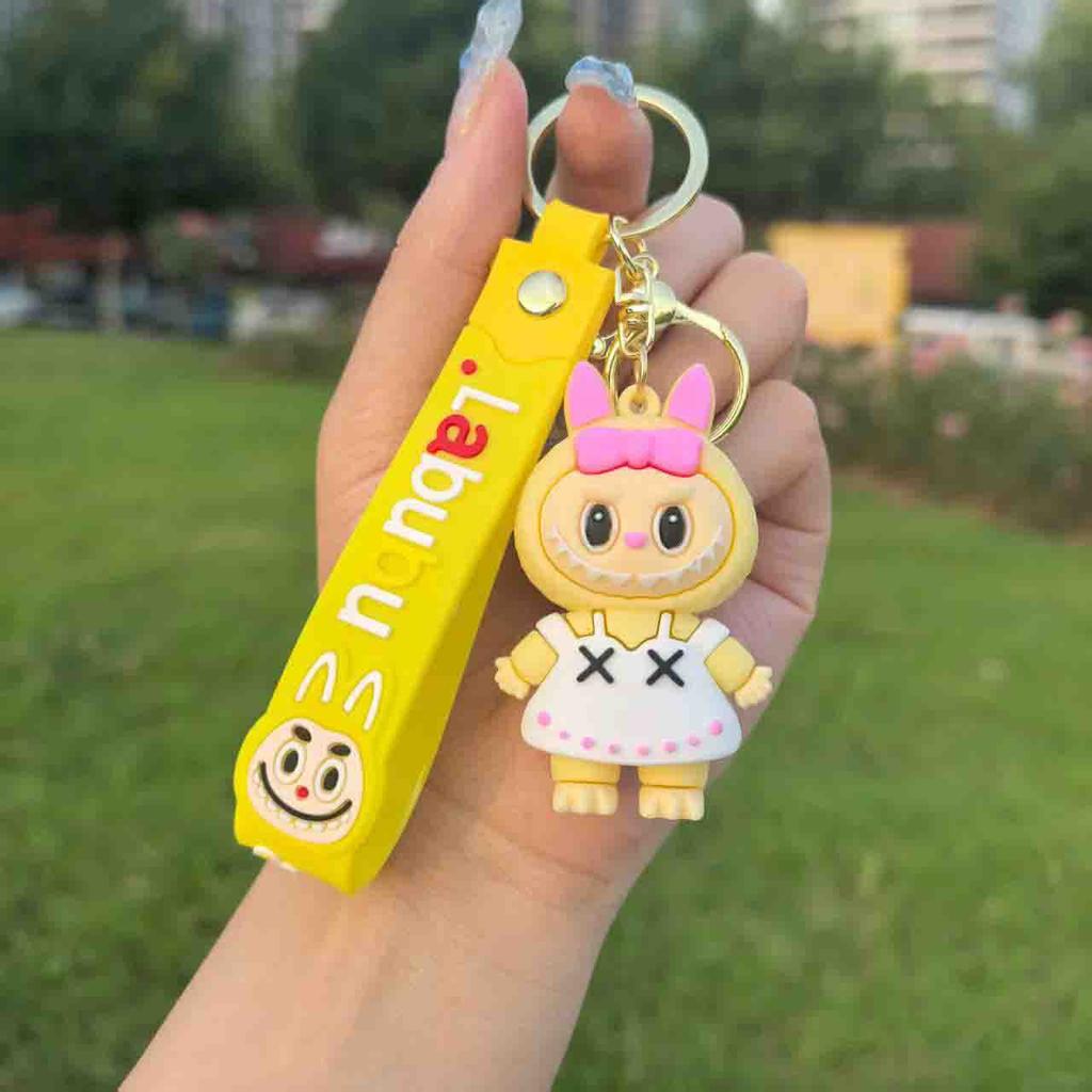 Cross Border Couple Labubu Keychain Lamb Pendant Doll Cute Bag Decoration