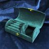 Solid Color Portable Jewelry Storage Box New Exquisite Travel Jewelry Bag Suede Surface Jewelry Box Organizer