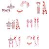 Splattered Blood Glasses Halloween Pointed Hat Bloody Gloves Stockings Decorative Glasses Halloween Costume Accessories