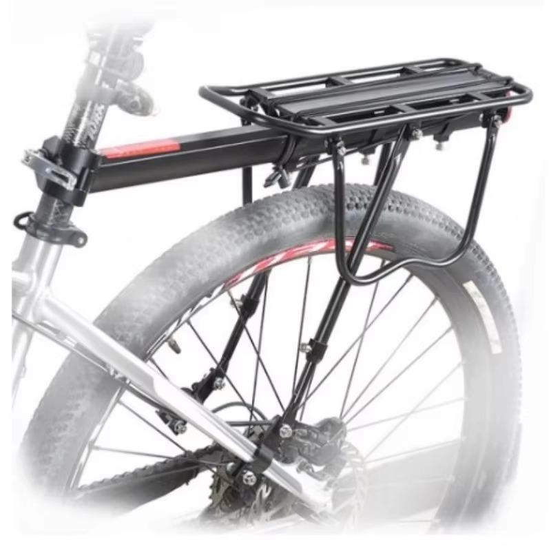Bike Luggage Rack Adjustable Back Seat Rack Quick Release Mountain Bike Luggage Rack with Reflective Plate Bicycle Accessories