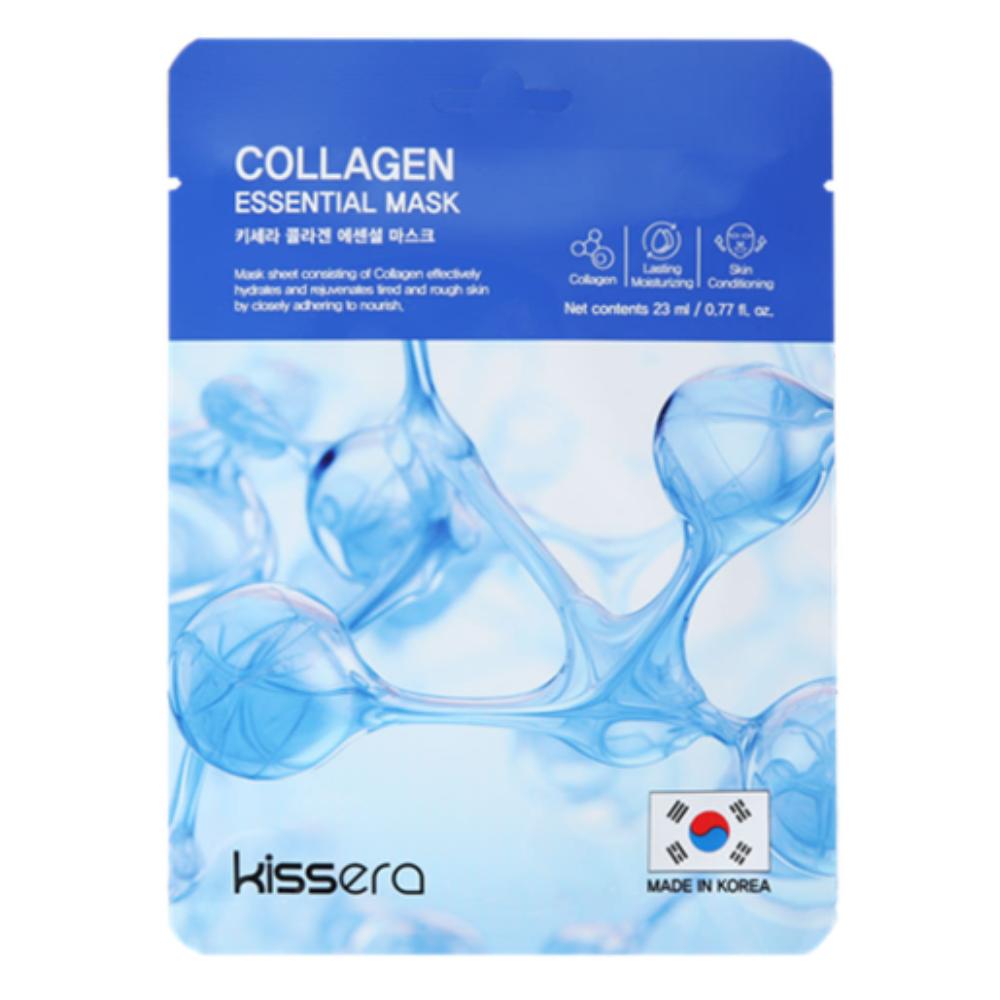 

Kissera Collagen Essential Mask Pack (10 Sheets) Restore Firmness and Youthful Bounce with Hydrolyzed Collagen
