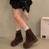 Botas Vintage Chunky Femininas Western Cowgirl Moda Franjas Sapatos Outono Inverno Salto Plataforma Botins Curtos Femininos
