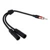 Car Auto Radio  Stereo 2Female To 1Male Splitter Extension Cable Wire