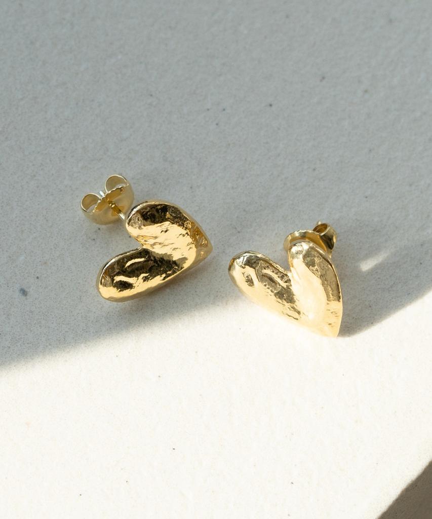 Alleun Silver 925 Heart Vintage Silver Earrings Bold