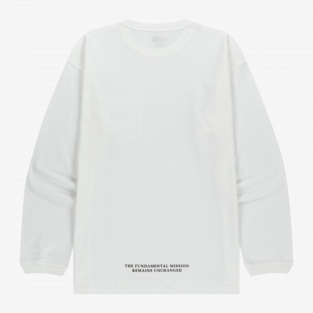 The North Face Nt7tr50k White Label Pocket Long Sleeve Round Tee Off White