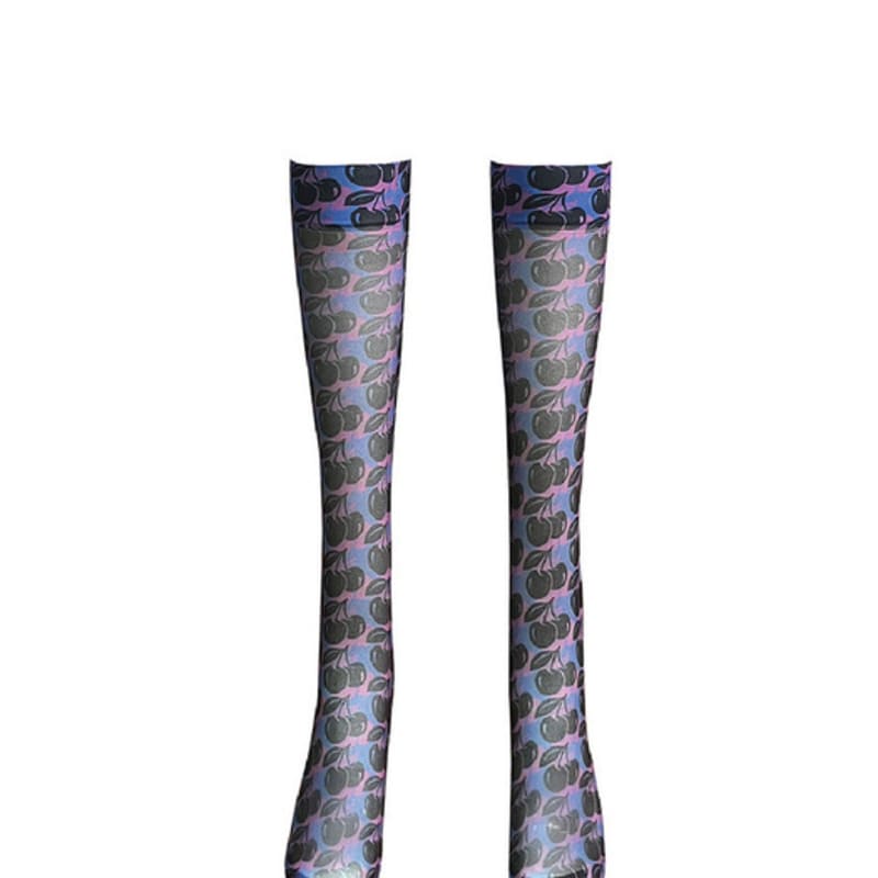 

Романтичные тигровые гольфы до колена из дикой вишни(голубовато-черный) Free