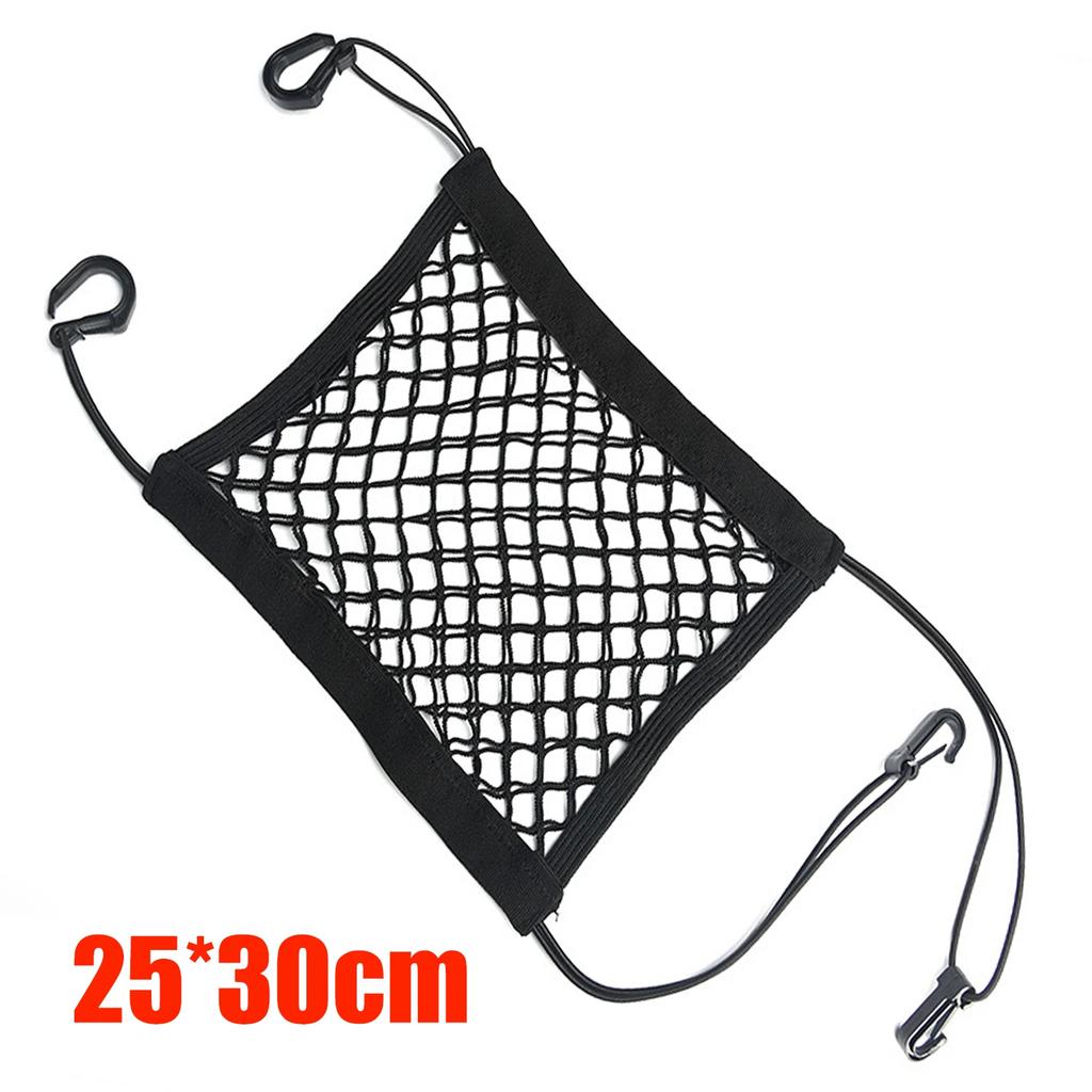 Net High Elastic Double Layer Motorcycle Nets with Hooks Luggage Net for Motorcycle Cargo Helmet Storage Bungee Cargo 30x30cm