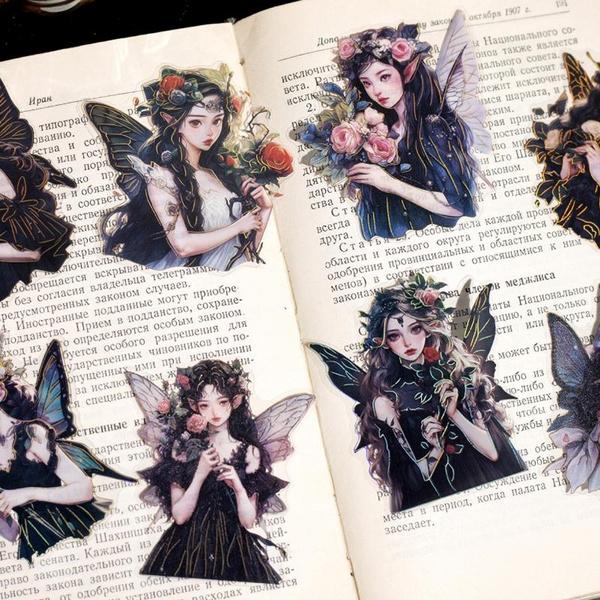 20 Stück/Packung süße Elfenmädchen-Serie Scrapbooking-Aufkleber, perfekt für Collage, Journaling, Basteln, DIY-Zubehör