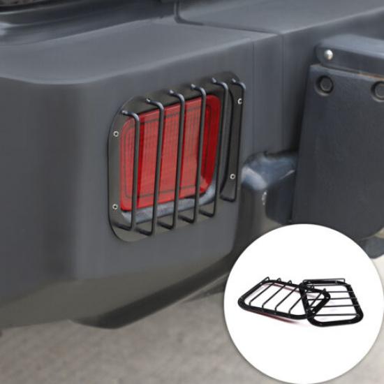 Carbon Steel Rear Fog Light Lamp Frame Decor Cover Trim for Hummer H2 03-07