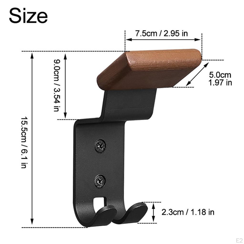Heavy Duty, Easy To Install Wall Mounted Helmet Rack with , for Coats, Football And Baseball Gear.