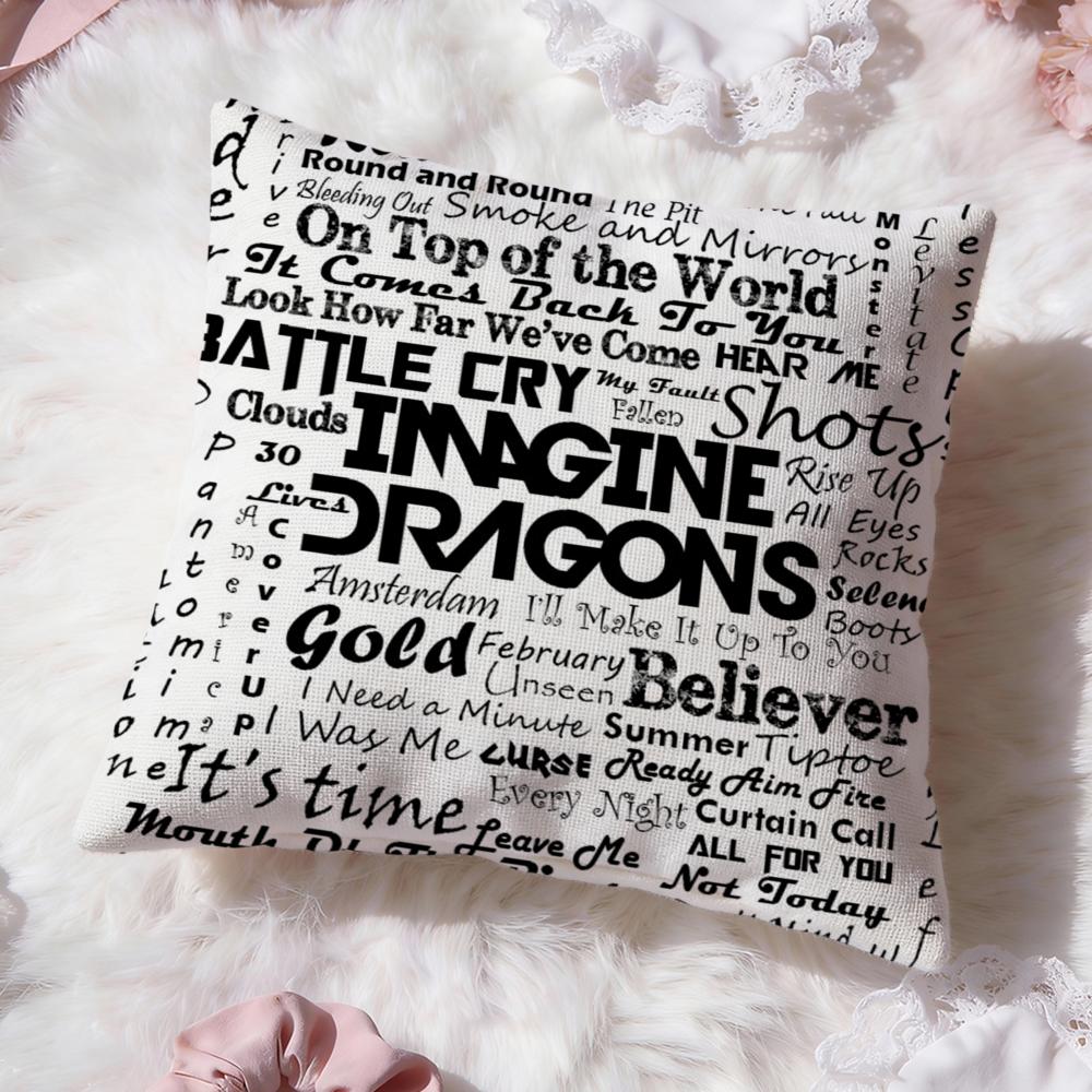 Band I-Imagine DragonsS Cushion Cover Premium Comfort Reversible Pillow Cove -Two in One Design for Any Room & Car Interior