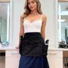 Oxford Cloth Half Apron Multiple Pockets Waist Apron Convenient Waitress Apron  Bistro