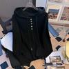 Hooded Sweatshirt Women Casual Tops Solid Color Sports Top Comfortable Stretch