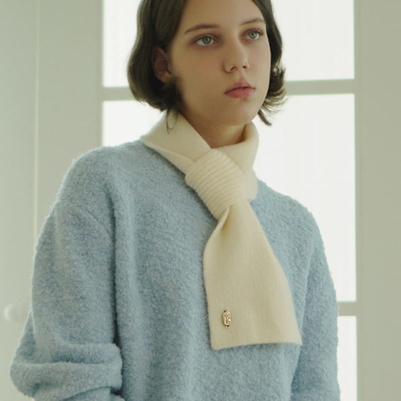 Masmarulez Msrz easy hole pendant knit muffler_6colors