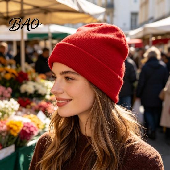 Winter Warm Beanies Hat Unisex Solid Color Knit Beanies, Classic Slouchy Skull Cap for Winter, Couple Matching Casual Headwear Men Women, Soft Thermal