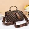 Women's Bag Checkerboard Handbag Boston Large Capacity Fashion Pillow Bag Shoulder Bag Women's Bag