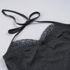 Sweet Girly Lace Halter Vest - Simple Solid Color Versatile Camisole Top