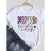 (European Size) Cute Women Tee Faith Letter Style Top Short Sleeve Fashion Print Lady Clothing Casual  T-shirt Female Graphic T-shirts
