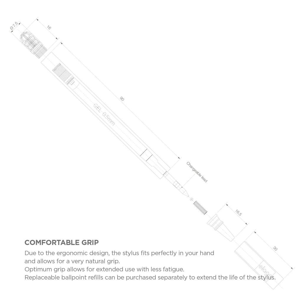 elago STYLUS BALL Touch Pen x Ballpoint Pure Aluminum Stylus Compatible with Various Smartphones and Tablet Includes Coral Blue Pen, 99% Pen, PCs,