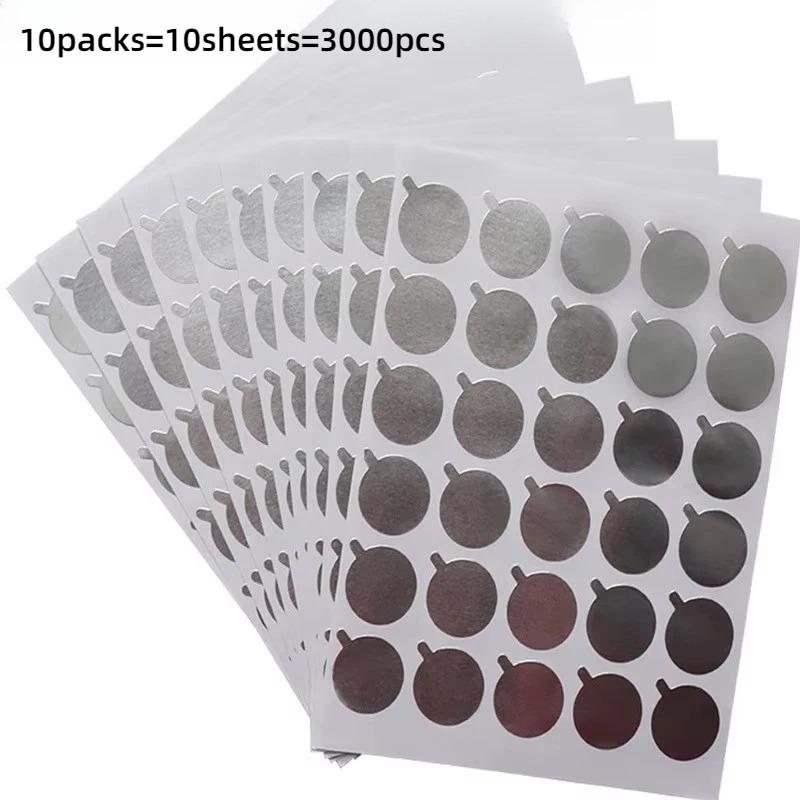 Eyelash Glue Holder Foil Pallet Glue Paper Patches Sticker For Eyelash Extension Disposable Glue Paper Pad Eye Sticker 300pcs