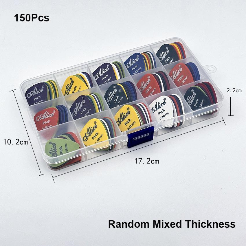 Guitar Picks 50/100/150 Pieces Multicolor Mixed ABS Premium Plastic Guitar Picks for Acoustic Electric Guitars Bass Or Ukulele