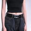 Luxury Design Carabiner Buckle Belt Pin Buckle Punk Waistband Trendy Waist Belt  For Women Men