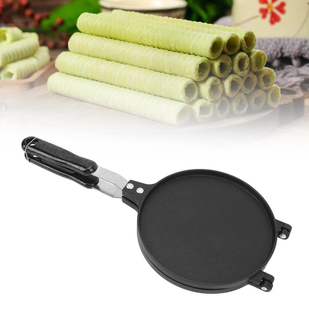 Egg Roll Press Pan Stick Proof Aluminum Stove Top Tortilla Press with Handle for Kitchen 6.8 Inch