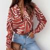 BITCED Women's Autumn Fashion Long Sleeve V-Neck Ladies Shirt Blouse