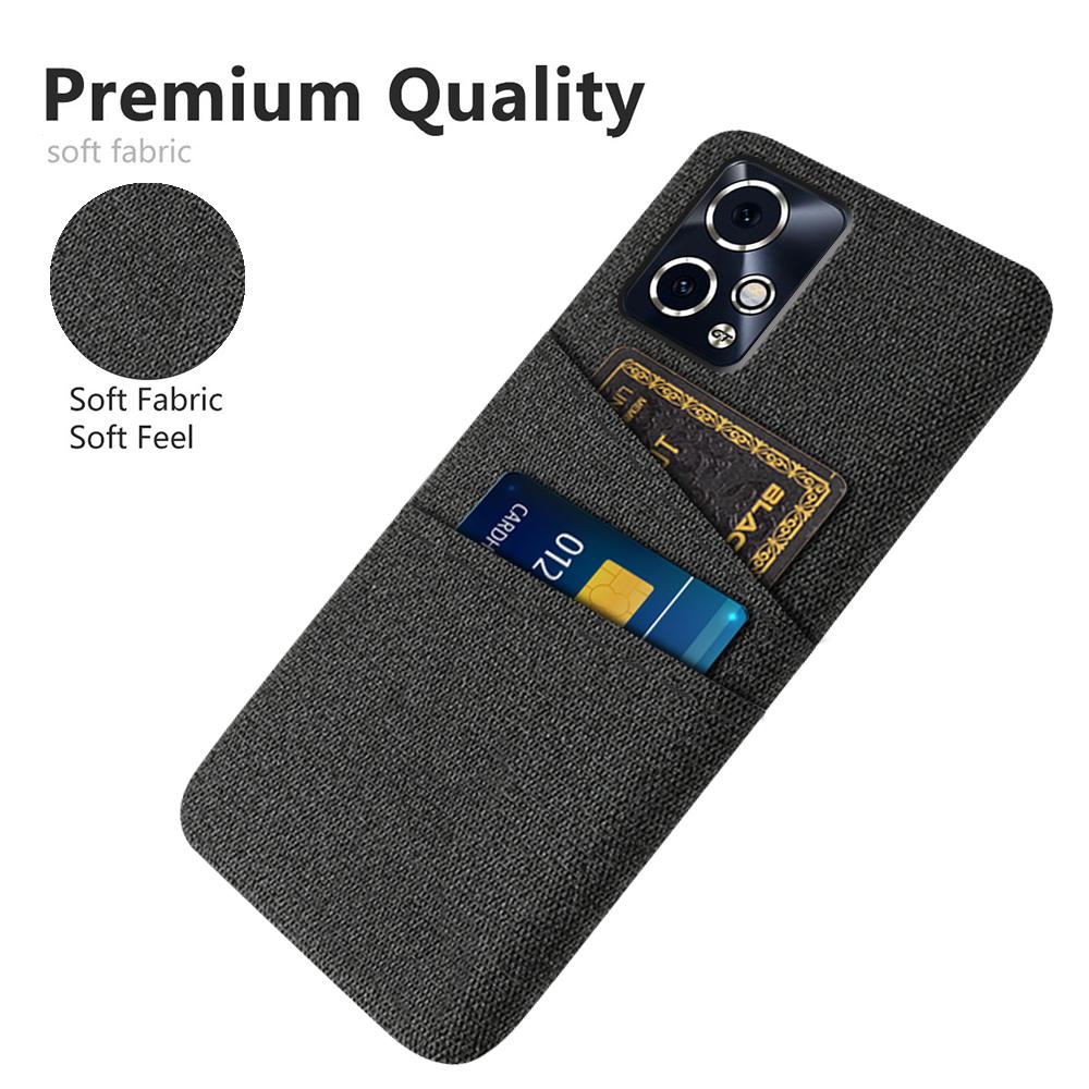 For Honor 90 GT 5G Case Cloth Texture PC Phone Cover with Dual Card Holder
