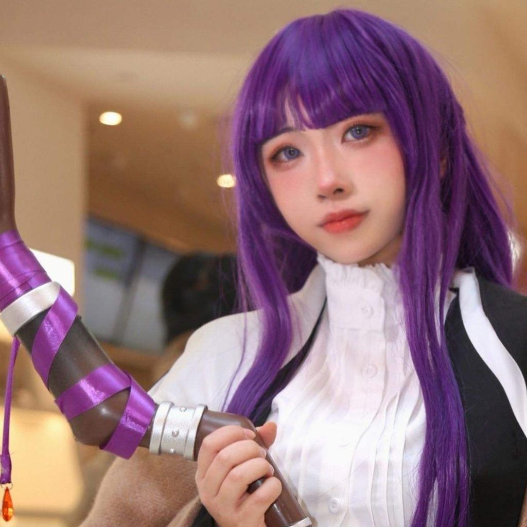 Anime Character Purple Long Straight Hair Chemical Fiber Synthetic Wig Anime Party Game Party Festival Event