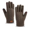 Touch Screen Knitted Gloves Autumn and Winter Men's Cycling Driving Piled Thickened Student Cold-proof Warm Gloves