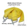 Car Tow Strap Racing Auto Winch Rope Nylon 5m 8Tons Recovery Towing Cable Strap Belt Heavy Duty Off Road Accessories Metal Hooks