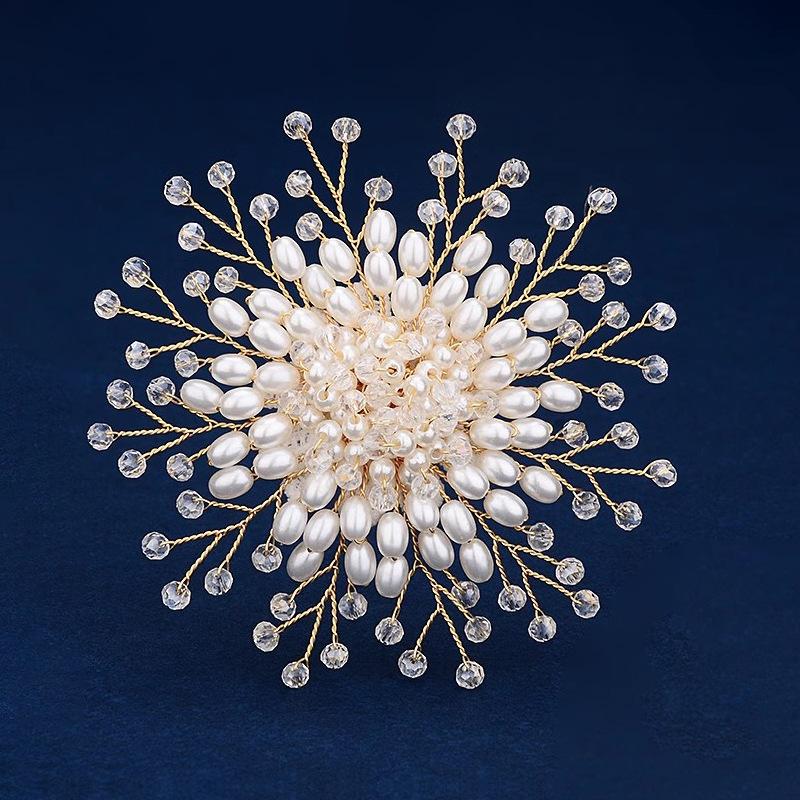 Atmospheric Pearl Brooch High-End Women'S Exquisite Handmade Corsage Niche Design Sense Pin Personalized Blazer Accessories