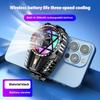 Mobile Phone Radiator with RGB Light Phone Gaming Radiator 3 Speed Adjustable Snap-On Cooling Fan for Outdoor Vlog Mobile Gaming